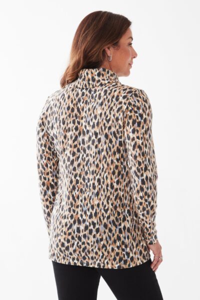 FDJ COWL NECK INDI ABSTRACT TOP
