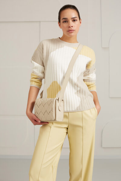 YAYA FAUX LEATHER WIDE LEG TROUSERS