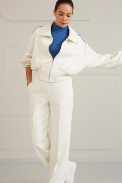 YAYA  JERSEY STRUCTURED CROPPED JACKET