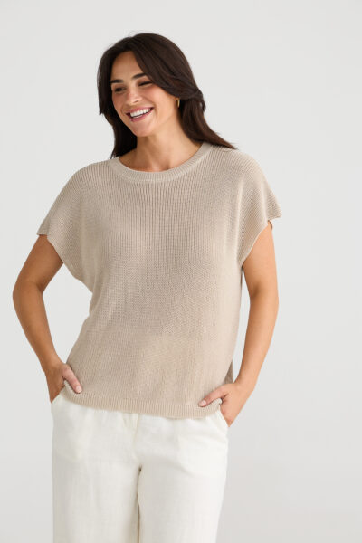 BRAVE AND TRUE LIMO KNIT VEST