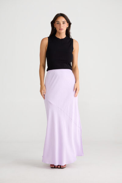 BRAVE AND TRUE LILAC ROZALIA SLIP SKIRT
