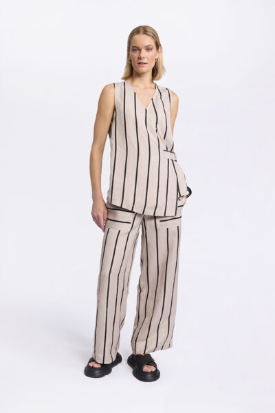 SIROCCO NATURAL STRIPE WRAP SHIRT