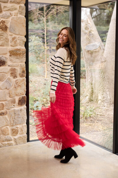 BRAVE AND TRUE CHANCE SKIRT BERRY