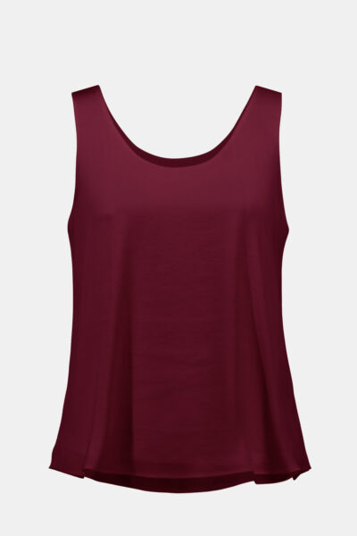 JOSEPH RIBKOFF MERLOT SLEEVELESS TOP