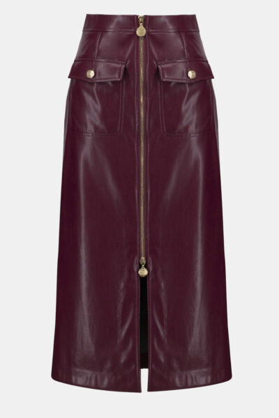 JOSEPH RIBKOFF LEATHERETTE PENCIL SKIRT