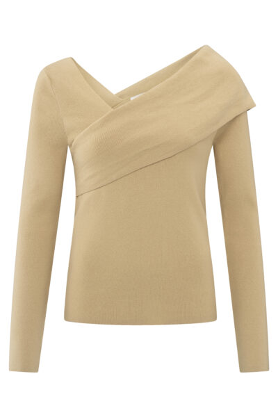 YAYA SWEATER WITH CROSSED SHOULDER
