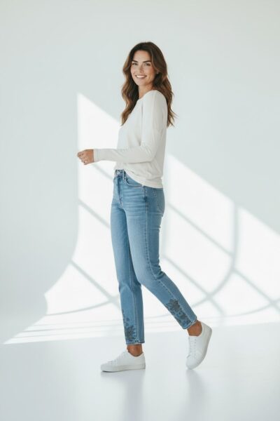 FDJ SUZANNE MOODY BLUE SLIM JEAN