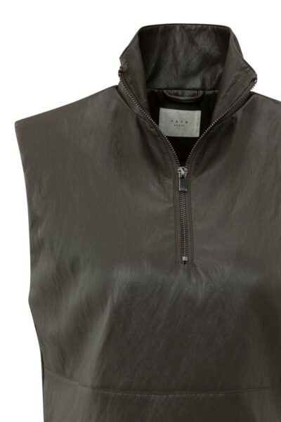 YAYA FAUX LEATHER SPENCER