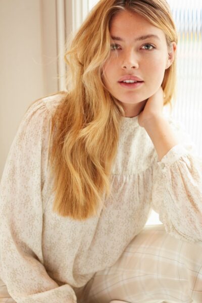 YAYA BIRCH SAND DRESSIN BLOUSE