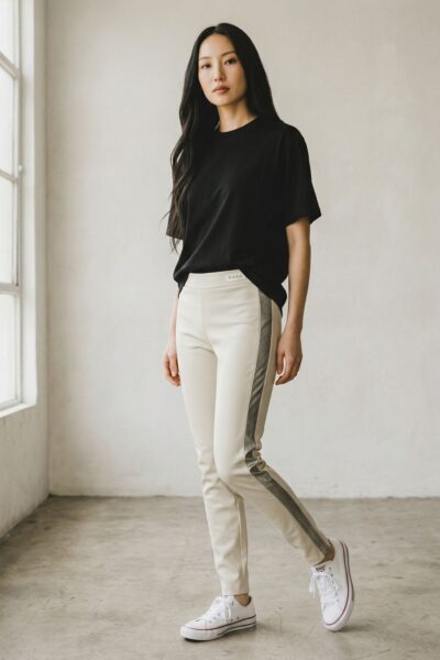 YAYA ANCIENT SAND FAUX LEATHER PANTS