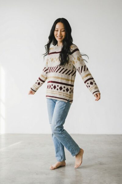 YARRA TRAIL MULTI JACQUARD JUMPER