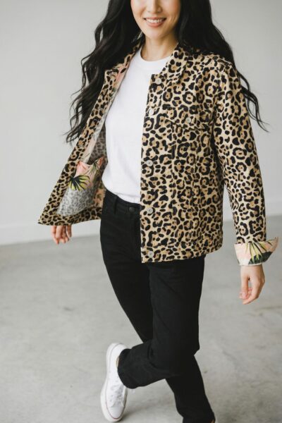 GORDON SMITH LEOPARD PRINTED JACKET