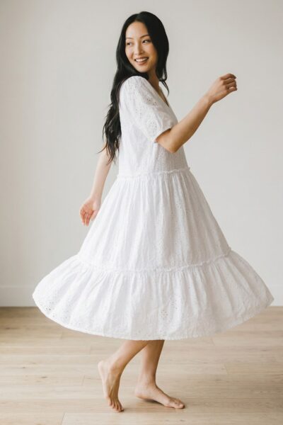 HAMMOCK AND VINE WHITE ANGLAIS DRESS