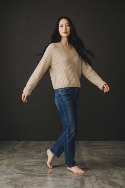 YAYA SAFARI V-NECK SWEATER