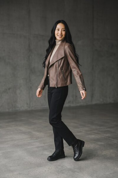 JOSEPH RIBKOFF BROWN JACKET