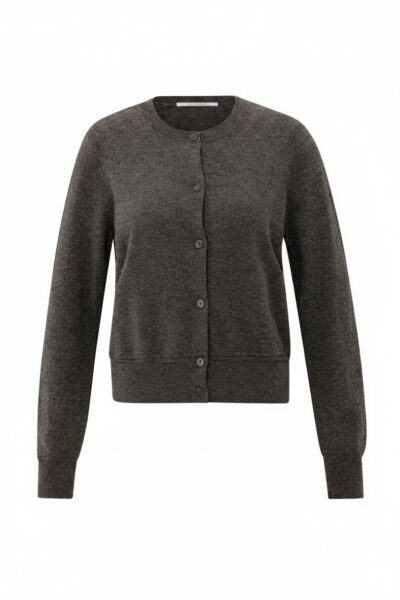 YAYA LONG SLEEVE CARDIGAN IN TAUPE GREY