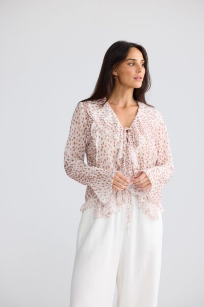 BRAVE AND TRUE HARPER TOP IN ARCTIC PRINT