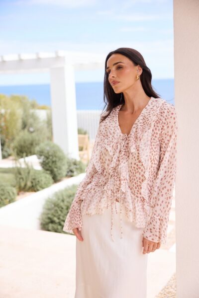 BRAVE AND TRUE HARPER TOP IN ARCTIC PRINT