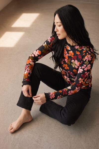 FDJ MOCK NECK TOP - PUMPKIN TWIN